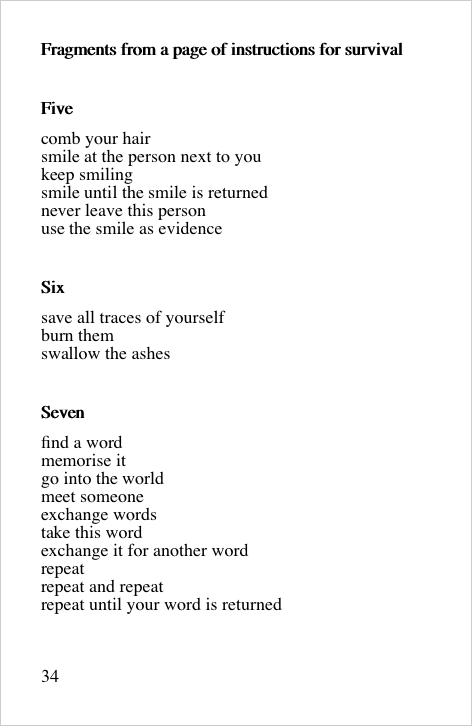 Fragments from a page of